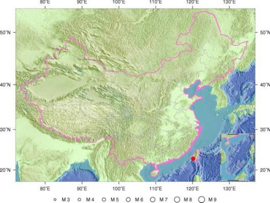 台湾高雄发生5.6级地震震源深度20千米