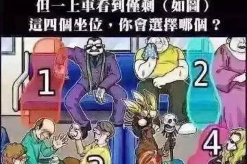 你会选择哪个座位？揭露你的情感和潜在性格！